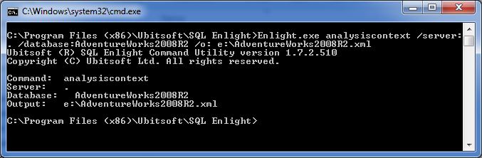 Generate Analysis Context with SQL Enlight command line tool.